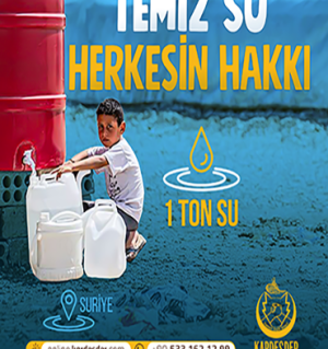 Suriye 1 Ton Su Yardımı