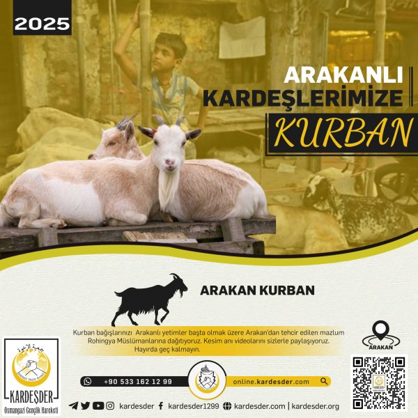 ARAKANLI KARDEŞLERİMİZE KURBAN (VACİP, AKİKA, ADAK ve HAYIR KURBANI)