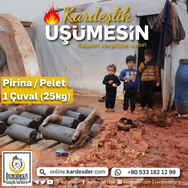 SURİYE KIŞLIK YAKACAK YARDIMI Pirina / Pelit 1 Çuval (25kg)